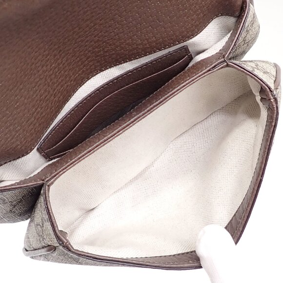 GUCCI Authentic Brown Leather Pouch - Picture 3 of 7